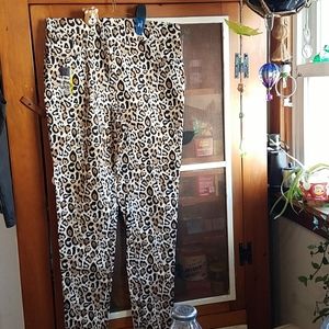 Woman's  Leggings Lepord Print Pants L